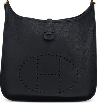 Herm&egrave;s 2021 Evelyne III geperforeerde schoudertas - Blauw