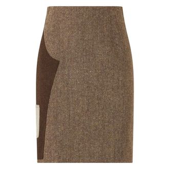 Moschino Fitted Skirt - female - Moschino - Midi Skirts - Brown - M - Skirts