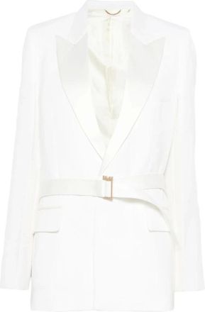 Victoria Beckham Dames, Jassen, Wit, Maat: 3XS Leer