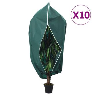 vidaXL Cubiertas Para Plantas Con Cremallera 10 Uds 70 G/m&sup2; 3,14x2,5 M Vidaxl