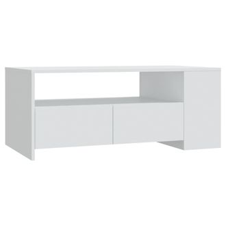vidaXL Mesa De Centro Madera De Ingenier&iacute;a Blanco 102x55x42 Cm Vidaxl