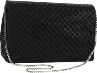 Ferragamo Pre-owned Clutches, female, Black, Size: ONE SIZE Pre-owned Suede Shoulder Bag