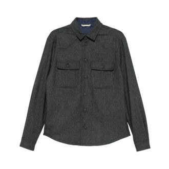 Tintoria Mattei Camisa Western de Espiga - Shirts - Hombre - Gris - 2XL