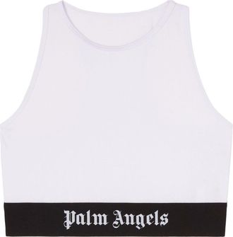 Palm Angels logo American bra - White