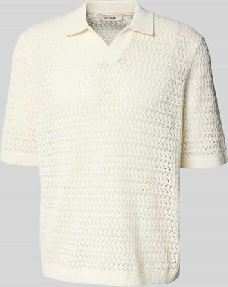 Only & Sons Regular Fit Poloshirt aus Baumwoll-Mix Modell NYLE in Offwhite, Gr&ouml;&szlig;e XXL