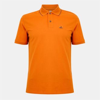C.P. Company Mens Polo Shirt in Russ Orange 434 - Size Medium