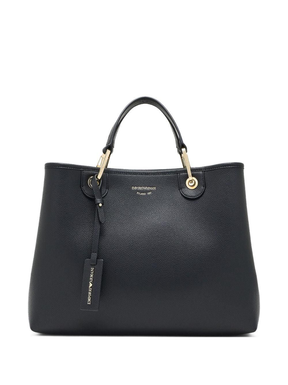 leather Bostonbag ARMANI バッグ BLK EMPORIO