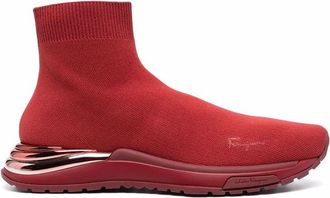 Ferragamo Ladies Red Sneakers, US Size 5.5