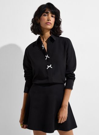 Icone Womens Small contrasting bows shirt