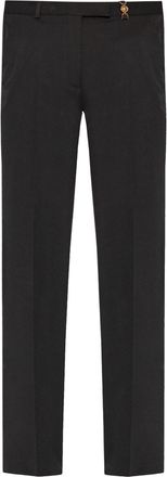 Versace Medusa Head-detail straight trousers - women - Elastane/Virgin Wool - 44 - Black