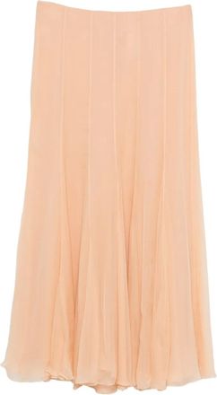 Chloé pleated silk skirt - Pink