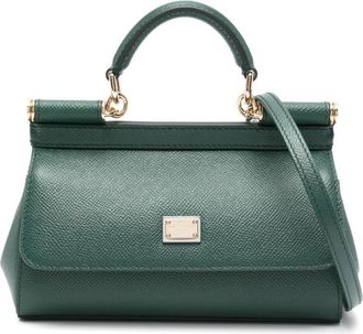 Dolce & Gabbana Green Sicily Small Satchel