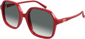 Valentino Sunglasses, female, Red, Size: 56 MM VLogo Sunglasses