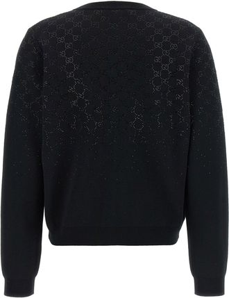 Gucci GG Crystal Cardigan - Black