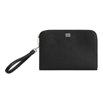 Dolce & Gabbana Sicily Calfskin Clutch - male - Dolce & Gabbana - Bags - Black - ONE SIZE - Bags