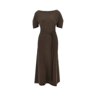 Christophe Lemaire Off-the-shoulder jersey midi dress Woman XS