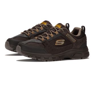 Skechers Mens Oak Canyon Rydell Trekking Low Cut Shoes, Stone Suede/Synthetic/Brown Trim, 7.5 UK