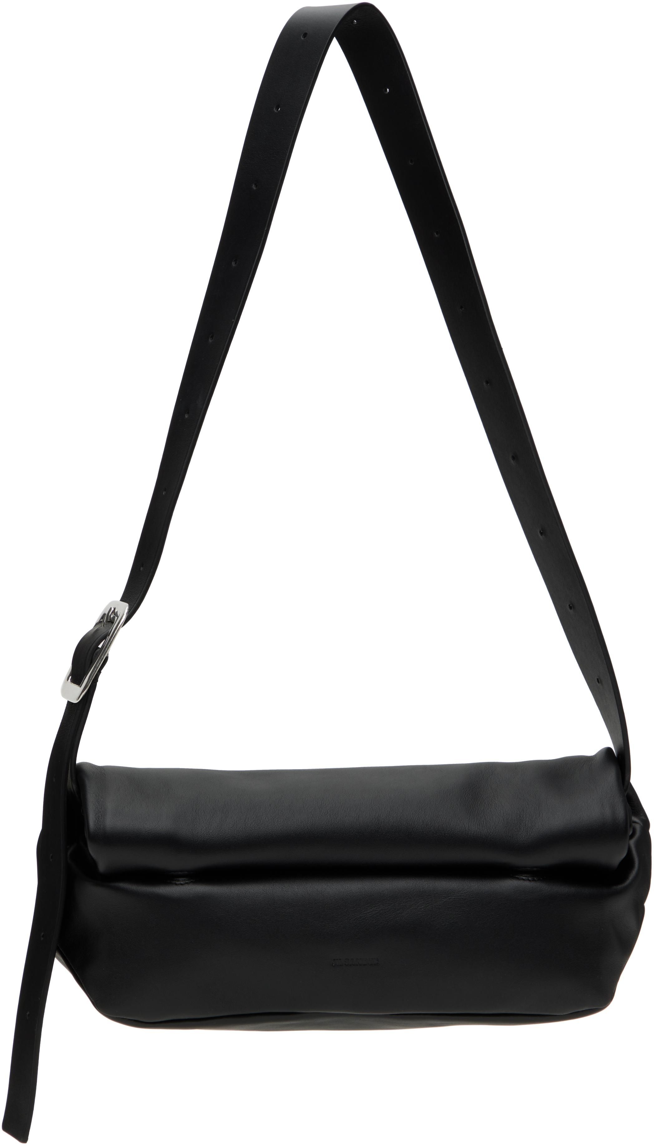 JIL SANDER｜ (J25WC0004 P4863 001) Jil Sander Womens Canvas Shopping Bag in Black