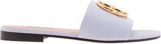 Bally Emblem-Plaque Leather Slides, Brand Size 35 ( US Size 4.5 )