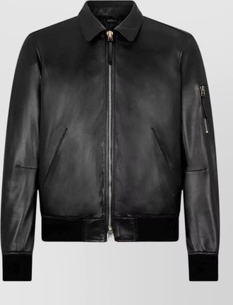 Tom Ford casual silk nylon blend jacket ribbed cuffs