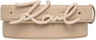 Karl Lagerfeld K/Signature Riem - Dames - Riemen - Beige - 75 CM - Leer - Accessoires