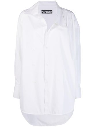 Frenken double-breasted cotton shirt - White