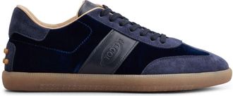Tod's panelled suede low-top sneakers - men - Calf Leather/Calf Suede/Calf Leather/Fabric/Rubber - 7 - Blue
