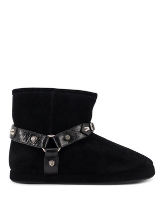 Balenciaga Alaska Soft Bootie Boots In Leather And Wool