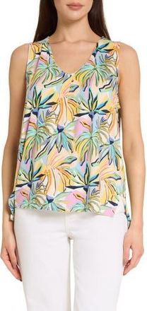 Caribbean Joe Pleat Front Tank in Yellow Multi at Nordstrom Rack, Size Small
