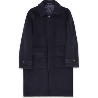 Fortela Vintage Blue Herringbone Coat at Nordstrom, Size 50 Eu