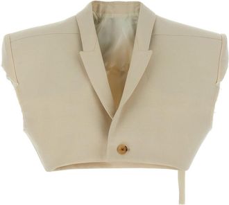 Rick Owens Beige Micro tatlin vest