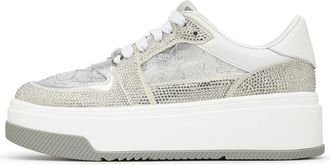Loriblu All-over tone-on-tone kristallen sneakers - Dames - Sneakers - Wit - 38 EU - Leer - Schoenen