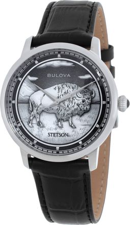 Bulova Bison Automatic Black Dial Mens Watch 96A333
