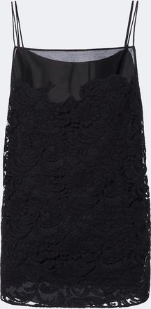 Khaite Top Neema in voile di seta con pizzo