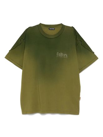 Cultura embroidered-logo T-shirt - men - Cotton - S - Green