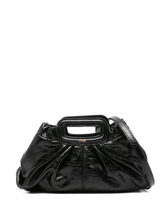Maje crackled mini bag - women - Calf Leather/Polyester - One Size - Black