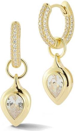 Glaze Jewelry Cubic Zirconia Huggie Hoop & Dangle Earrings in Gold at Nordstrom Rack