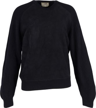 Hermès Pre-owned Womens Hermès Embossed Print Knitted Sweater in Black Wool - Size Small