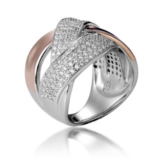 Orphelia Dames 925 Sterling Zilveren Ring - Zilver/Roze ZR-7445