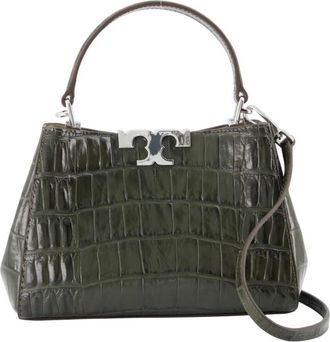 Tory Burch Eleanor Mini Satchel - Dames - Handtassen - Groen - ONE Size - Leer - Tassen