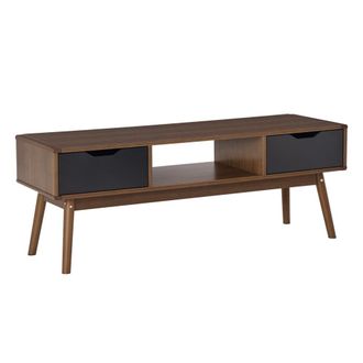 HOMCOM Mueble de tv 122x39x46 cm marr&oacute;n