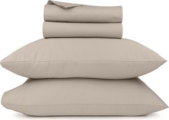 California Design Den Grand Indulgence 1000 Thread Count 100% Cotton Sateen Sheet Set in Beige (Sand Tone) at Nordstrom, Size Queen