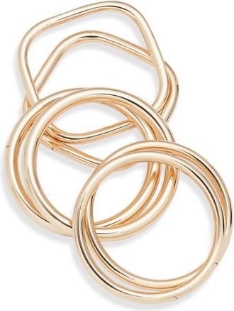 Open Edit 6-Pack Assorted Bangles in Gold at Nordstrom