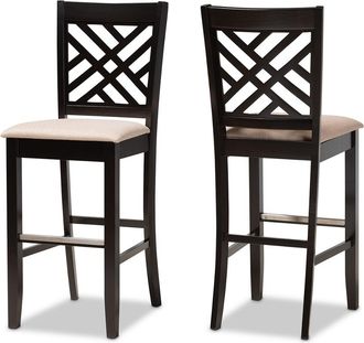 Baxton Studio Jason 2-Piece Bar Stool Set