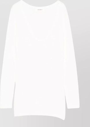 Lisa Yang cashmere cotton scoop neck long sleeve sweater