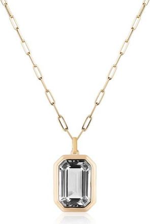 Goshwara Manhattan Pendant Necklace in Rock Crystal at Nordstrom, Size 18