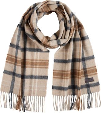 Hickey Freeman Plaid Cashmere Scarf in Camel at Nordstrom Rack
