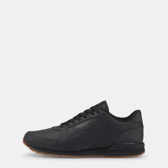 Puma Mens Puma ST Runner v3 Leather Trainers in Black