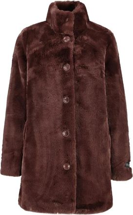 Rino&Pelle Nonna 71 - Dames - Mantel - Bruin - XL - Polyester - Jassen
