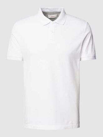 s.Oliver Red Label Poloshirt mit Label-Detail in Weiss, Gr&ouml;&szlig;e XXL